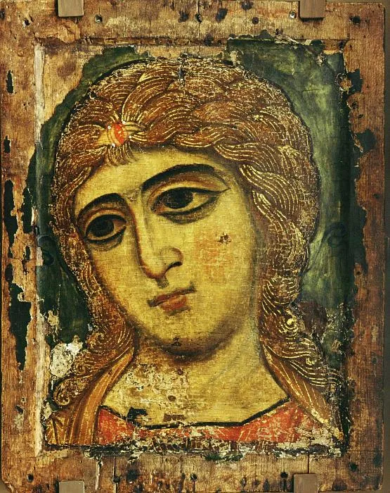 Icon. Angel with Golden Hair